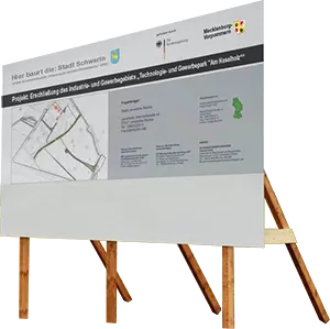 Baustellenschilder und Projektbeschilderungen für Bauprojekte und Immobilienvorhaben