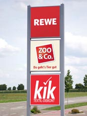 Werbestele Werbetechnik Firmengelände Werbung Werbeagentur Außenwerbung
