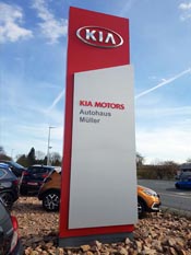 Stele Herstellung Fundament Beleuchtung Montage Werbeagentur Werbeservice