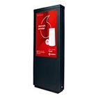 Werbepylon mit Display Werbestele Displaystelen Außenwerbung Montageservice